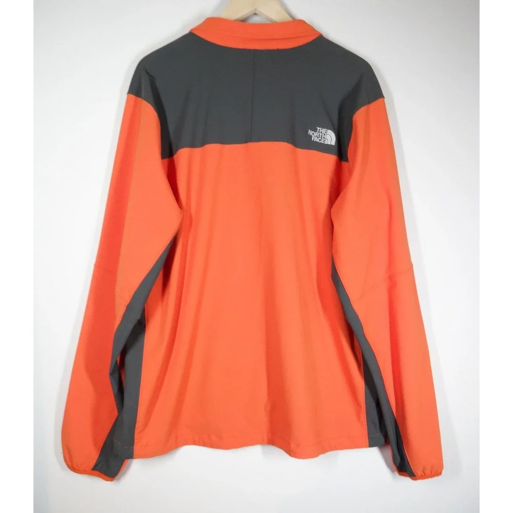 The North Face Softshell Jacket Mens XL Orange Grey Zip Up Gorpcore Hiking 3362
